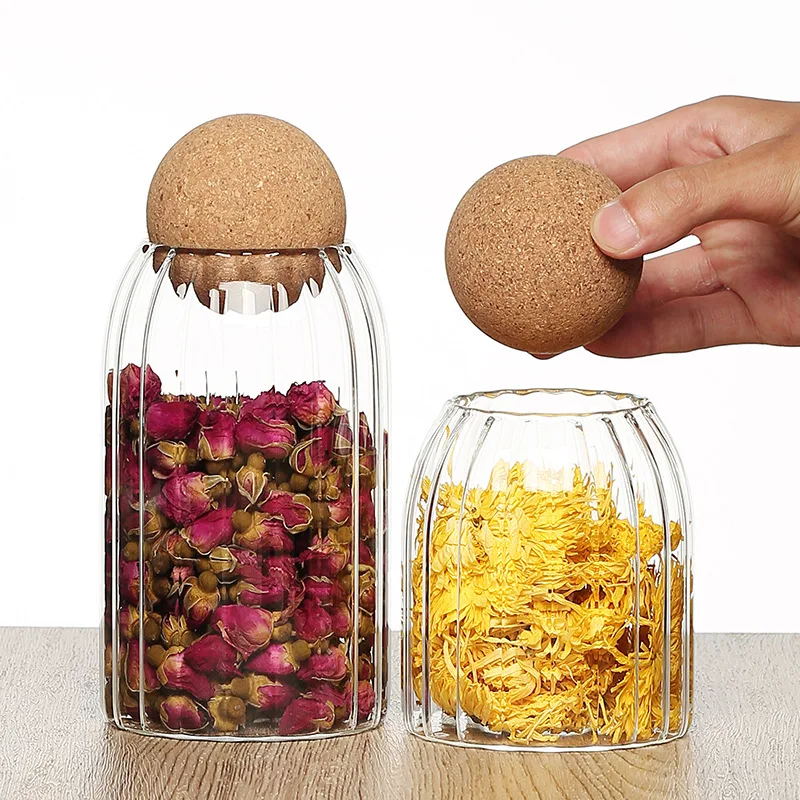 Боросиликатные прозрачные стеклянные банки, заводские бутылки и банки для хранения, контейнер для хранения продуктов питания с герметичной бамбуковой крышкой