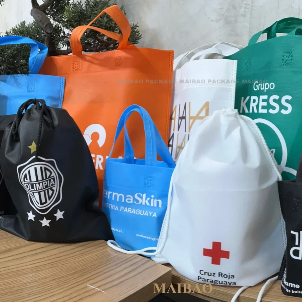 Напечатанный на заказ логотип с рисунком Белая мягкая мини-маленькая большая сумка из переработанного эко-натурального органического хлопка с завязками на шнурке