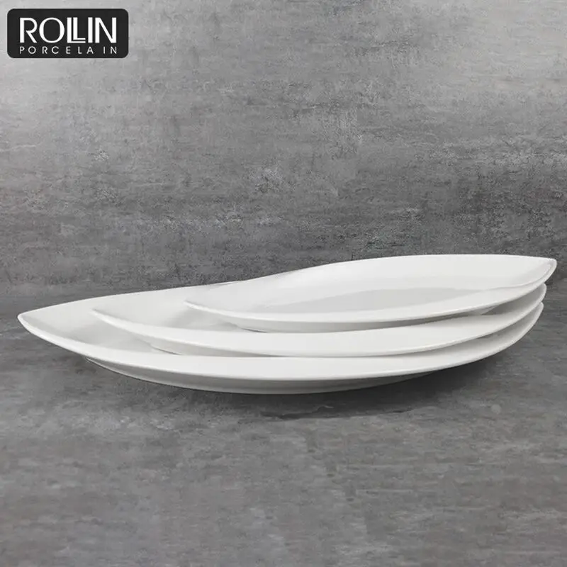 Оптовая продажа фарфоровой тарелки высокого качества керамические тарелки цвета слоновой кости керамическая тарелка для ресторана