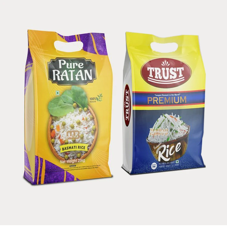 Классический мешок для риса с жасминовым принтом на заказ, 2 кг, 10 кг, с ручкой, вакуумный мешок для упаковки муки, ламинированный пластиковый мешок для риса, 1 кг, 3 кг, 5 кг