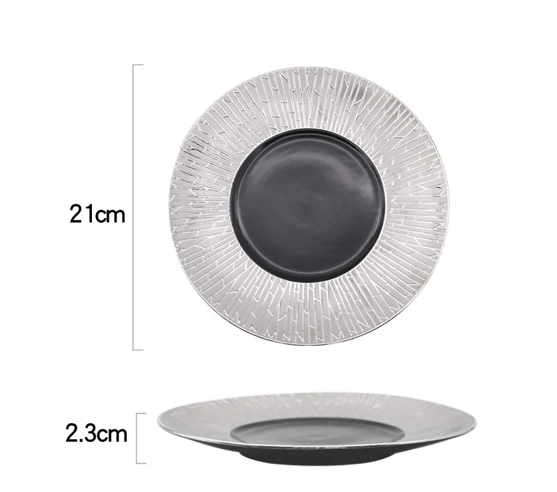 Luxury Sustainable Ceramic Dinner Plates Set White Nordic Style Round Design for Weddings Pasta Occasions Western Food Dishware