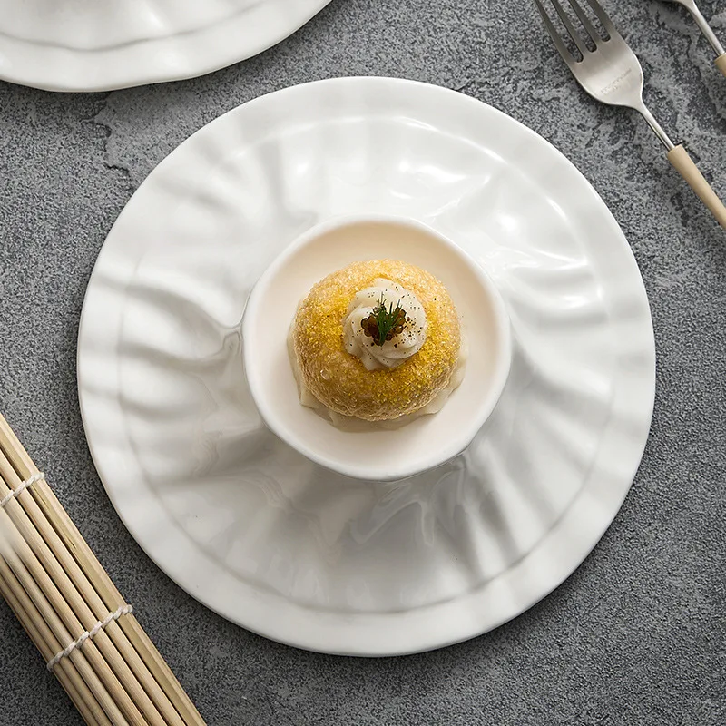 Wholesale Luxury Eco-Friendly Ceramic Dinnerware High Quality China Plates for Weddings and Parties