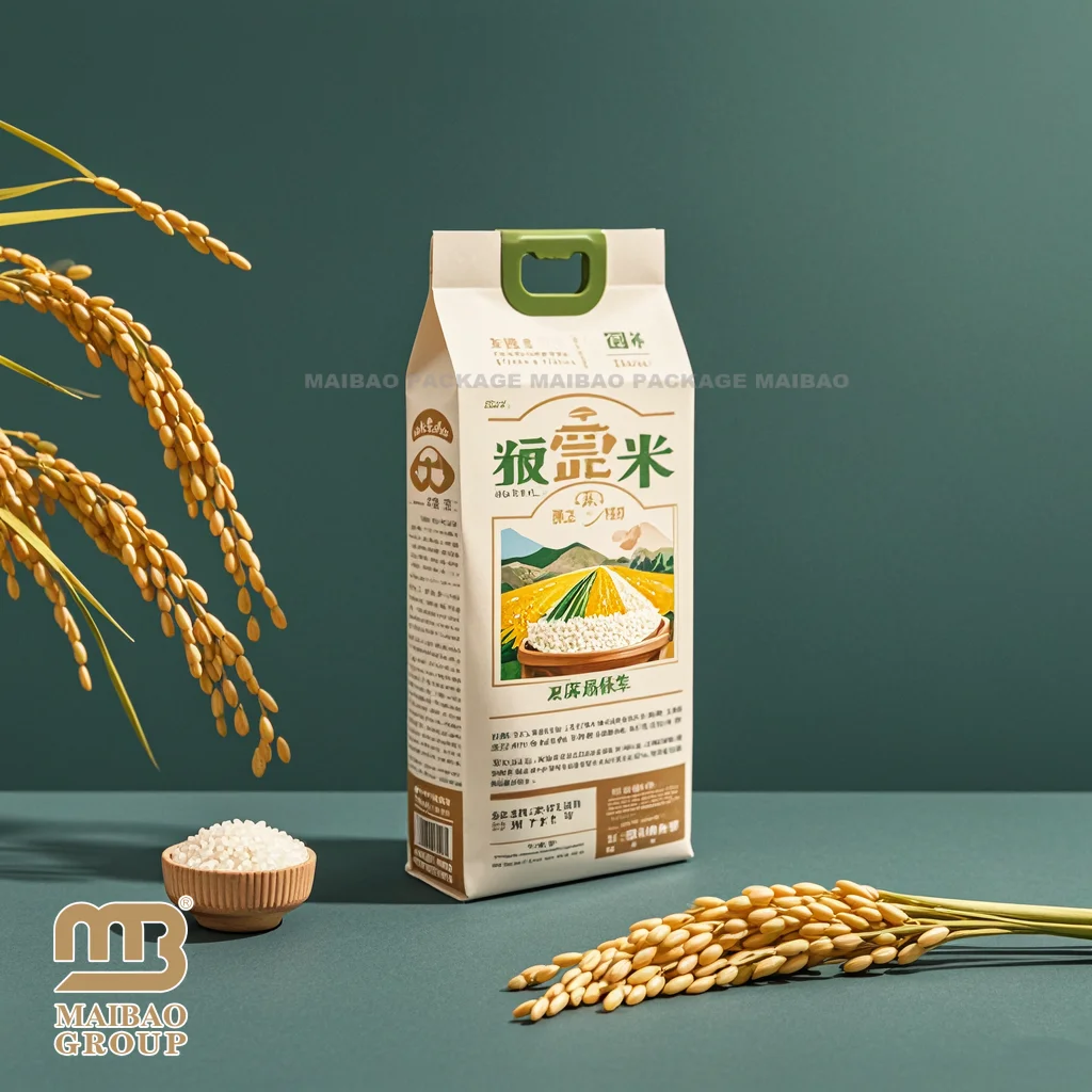Оптовые пакеты для упаковки риса по 2 кг, 5 кг, 10 кг, пластиковые пакеты для упаковки риса с боковым уплотнением, 1 кг, классический мешок для риса с жасмином и ручкой