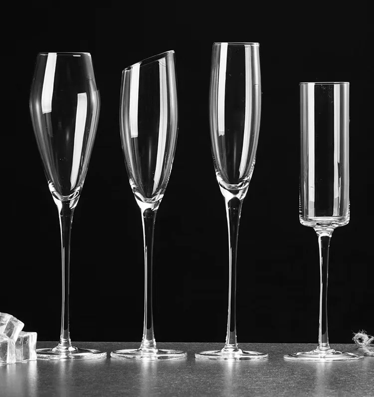 Европейский винтажный роскошный хрустальный набор бокалов для вина, прямые продажи с фабрики, прямые бокалы для шампанского для свадебных вечеринок
