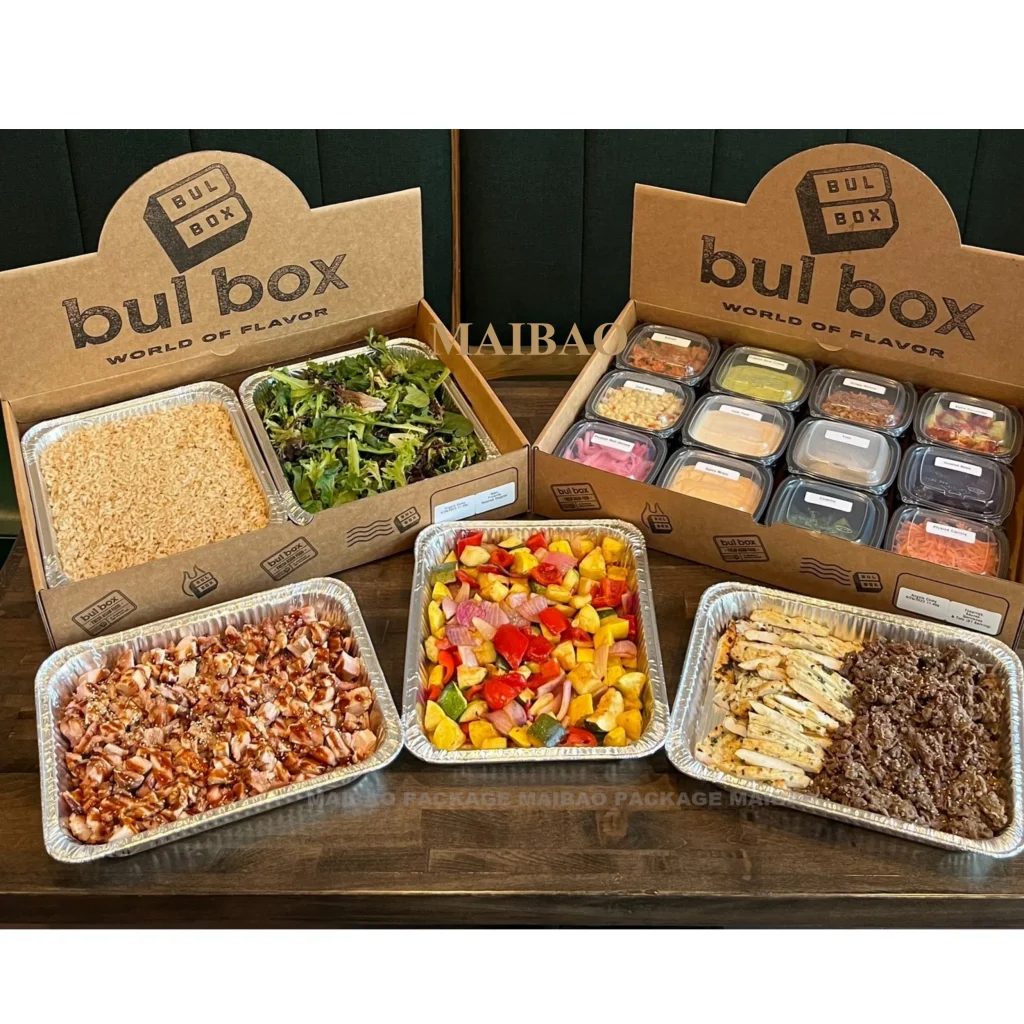 Индивидуальный дизайн, рисовая еда, обед, еда на вынос, коробка из алюминиевой фольги, лоток из оловянной фольги, коробки для упаковки пищевых продуктов, коробка для горячей еды для общественного питания