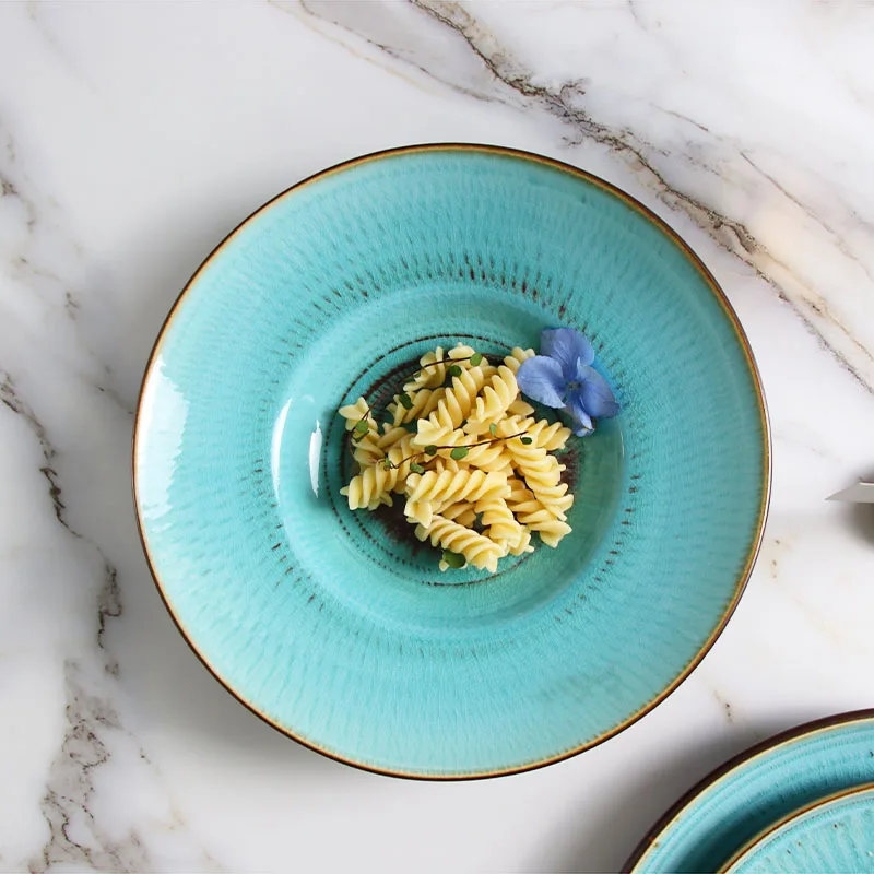 Горячие продажи фарфора в английском стиле, глубокие суповые тарелки, тарелки для макарон, тарелки для гостиниц и ресторанов