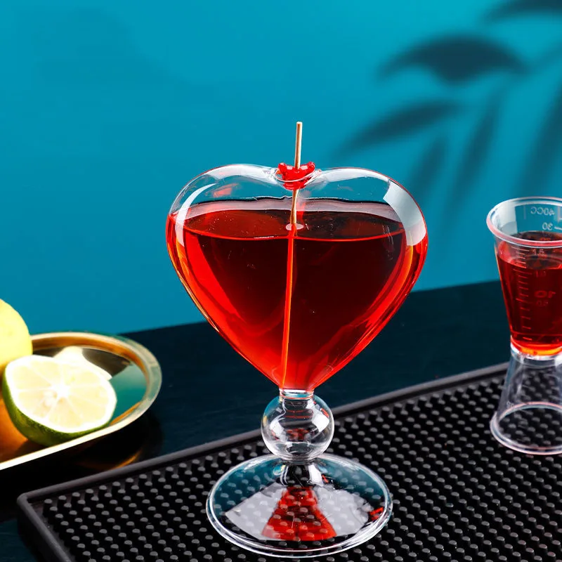 Personalized Bar Heart Shaped Glass Creative Wine Glass Goblets Cocktail Glasses