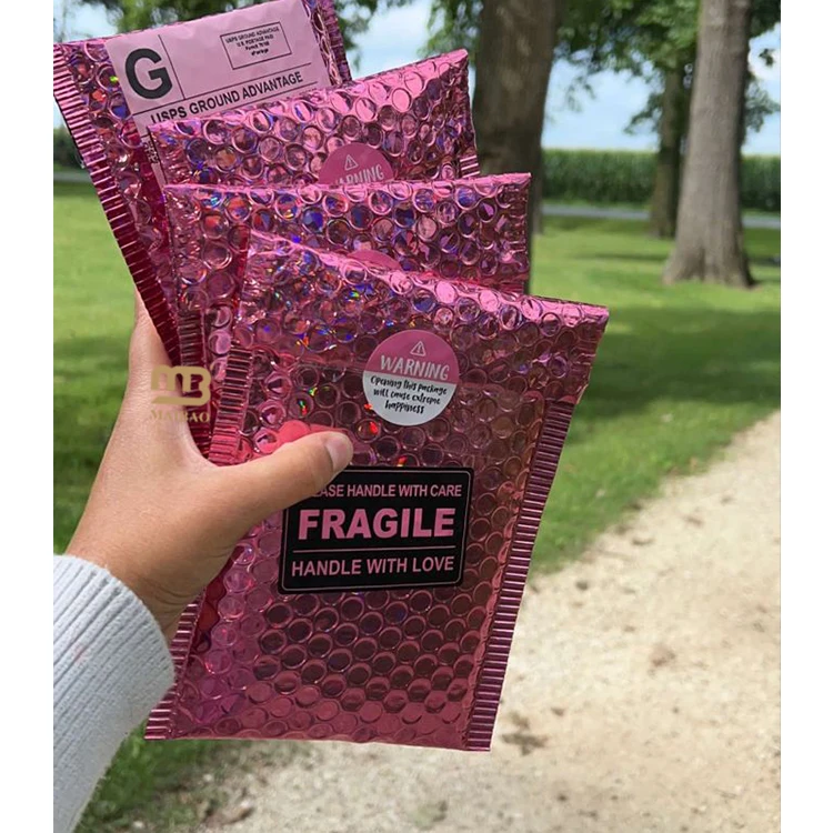 Пользовательская пузырьковая почтовая программа с логотипом, ювелирный бутик, подарочные парики, почтовая сумка, голографическая пузырьковая почтовая программа, мягкие конверты для доставки