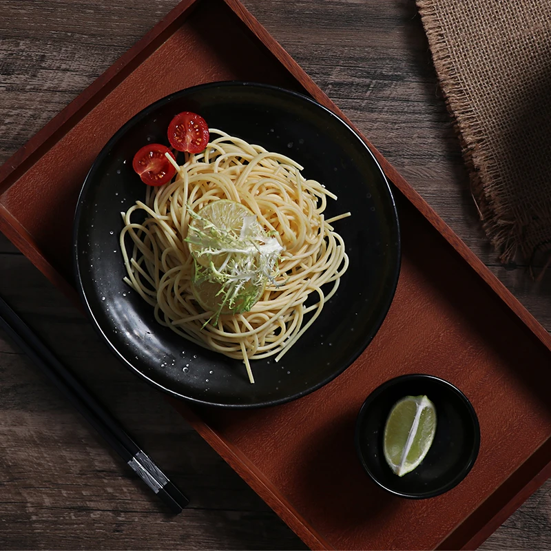 Керамические миски для супа с лапшой, ресторанные тарелки, большие керамические кухонные принадлежности, матовая тарелка для салата, поставка для ресторана