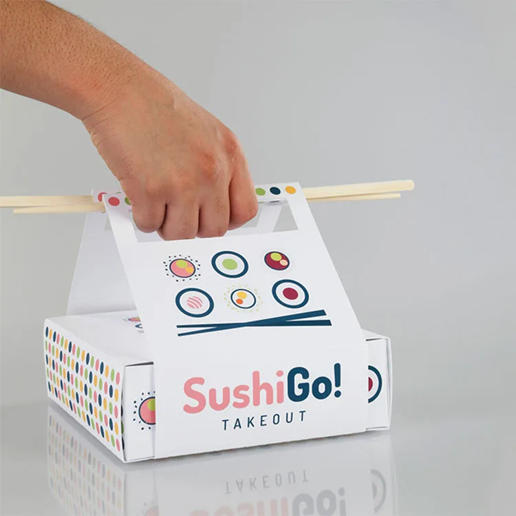 Одноразовая биоразлагаемая белая крафт-бумага с индивидуальным логотипом, картонная доска для обеда, упаковка для еды на вынос, коробка для суши и бенто