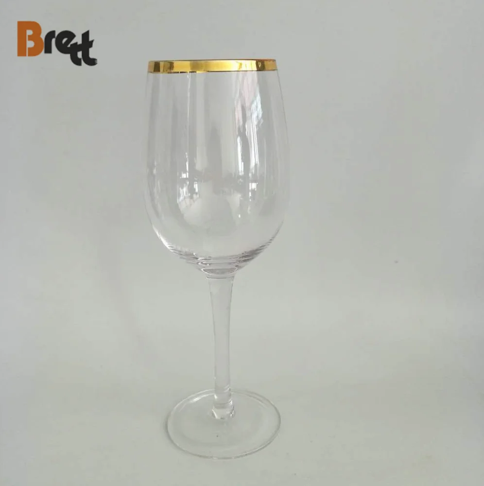 Гуанчжоу Свадебная стеклянная посуда Бренды с кристаллами и золотой оправой Бокалы для вина Бокалы для воды Сок Шампанское Бокал