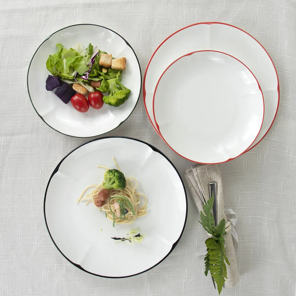 Оптовая продажа фарфоровой тарелки, керамические тарелки, современная посуда для вечеринок для ресторанов