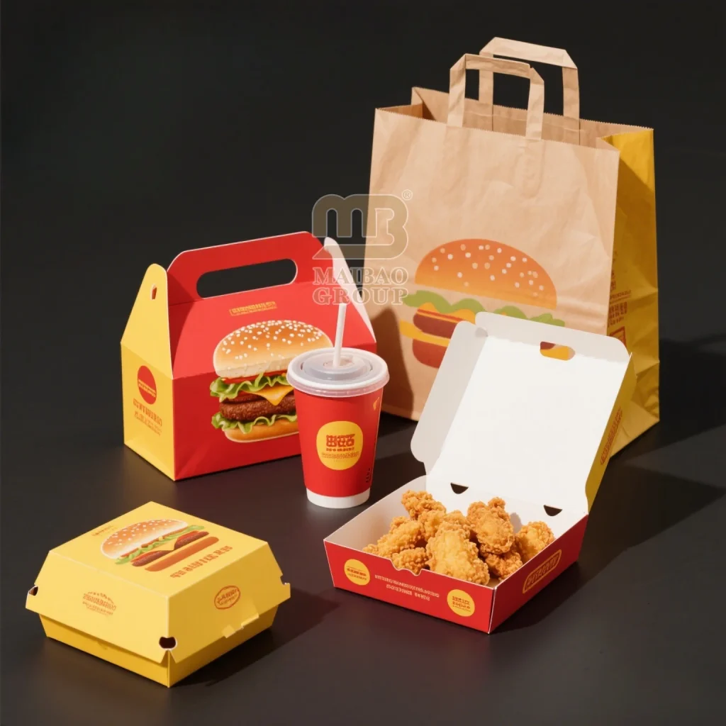 Индивидуальный логотип Эко-одноразовый ресторан на вынос Фаст-фуд Упаковка для салатов Крафт-бумага Контейнеры для жареной курицы на вынос Коробка для хот-догов