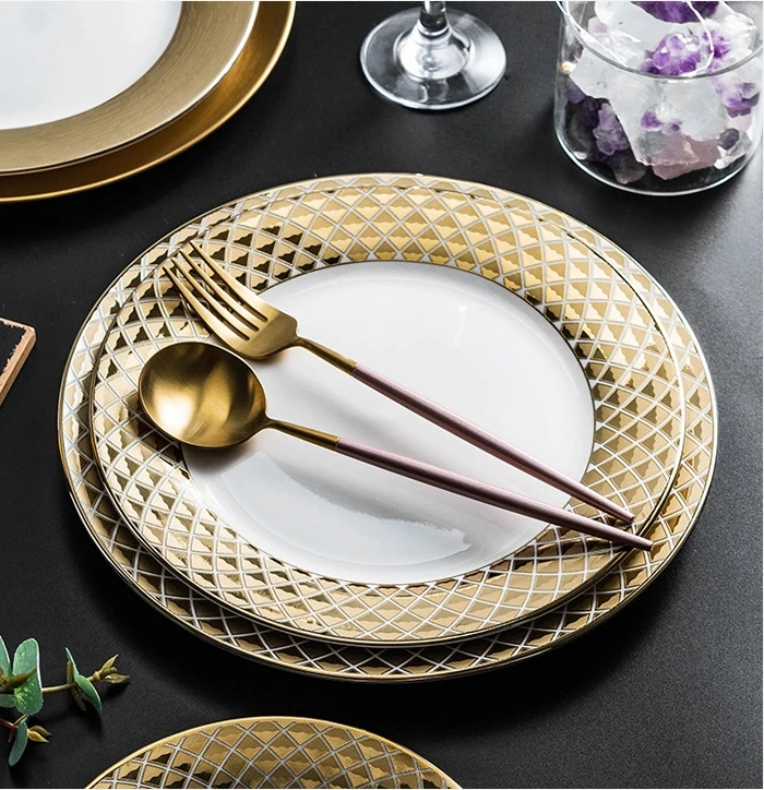 Hot Selling China Warehouse Round Shape Modern Lifestyle Tableware Dinner Porcelain Plate