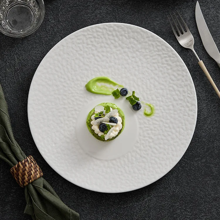 Rocky Western Restaurant Dinnerware Ceramic Bowl Salad Pasta Soup Puree Dessert Tray Show Platter Clubs Dining Establishments