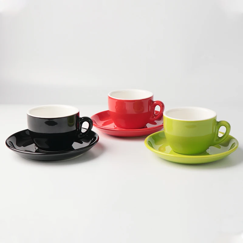 Оптовый ресторан, отель, цветной набор чайных чашек, блюдце, кафе, фарфоровый керамический набор кофейных чашек
