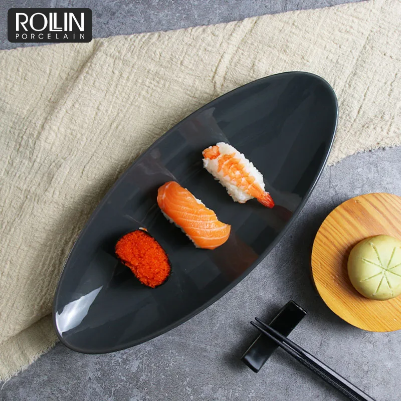 Пластиковые одноразовые тарелки, фарфоровые столовые сервизы, 72 шт. Тарелки для детей, нестандартные синие и черные современные керамические столовые приборы