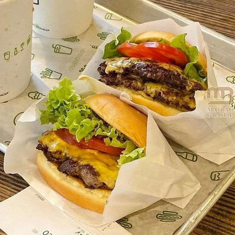 Обед, жиронепроницаемый бумажный пакет для круассана, гамбургера, бранч, полностью яйцо, бургер, сэндвич, упаковка на вынос, крафт-бумажный пакет