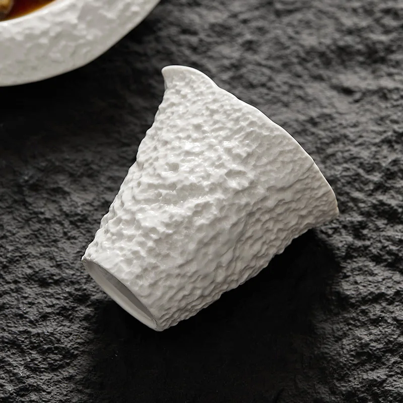 Luxury Creative Rock Steak Sauce Cup White Ceramic Cup Sauce Coffee Even Cups