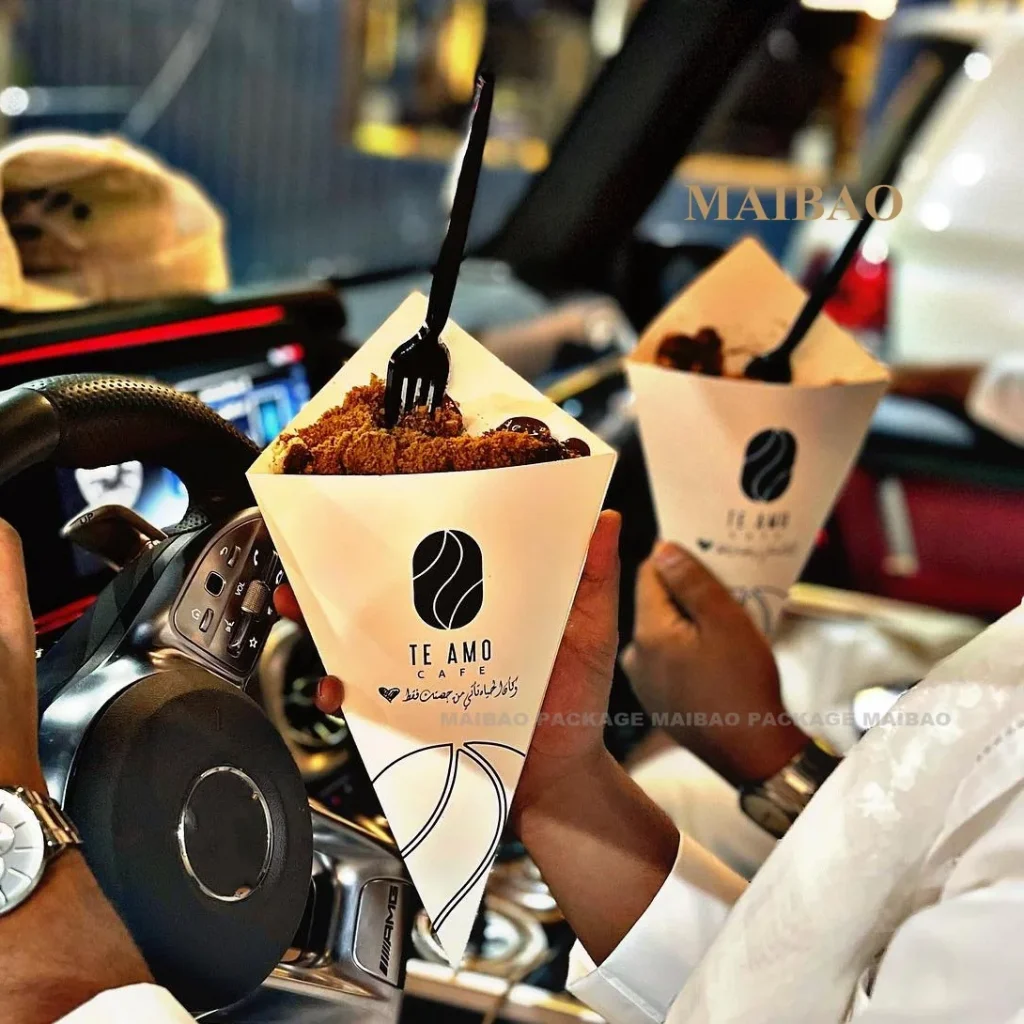 Ogo одноразовый держатель для мороженого на вынос, картофель фри, бумажный конус, блины, пузырьковая вафельная упаковка, держатели для чуррос на вынос