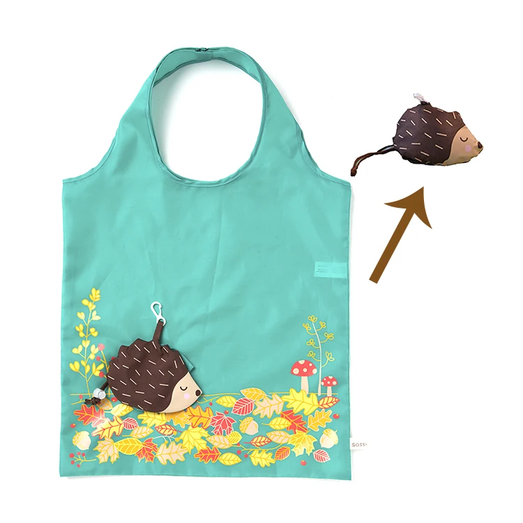 Оптовая продажа, индивидуальный логотип, рекламная эко-переработанная складная складная складная сумка для продуктов с карманной сумкой на молнии