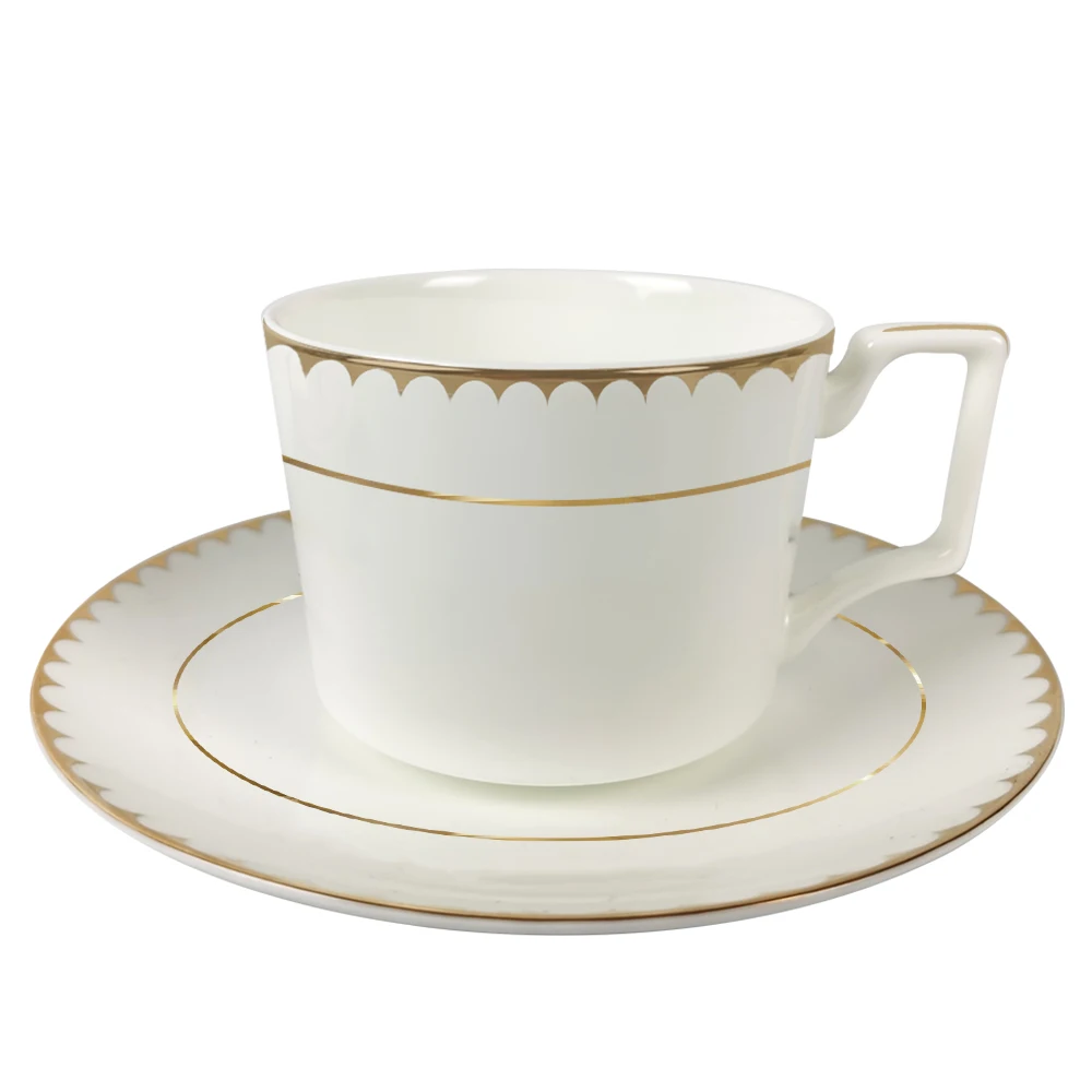 Скандинавские фарфоровые свадебные тарелки, 16 шт., оптовая продажа керамических наборов золотой посуды из Дубая