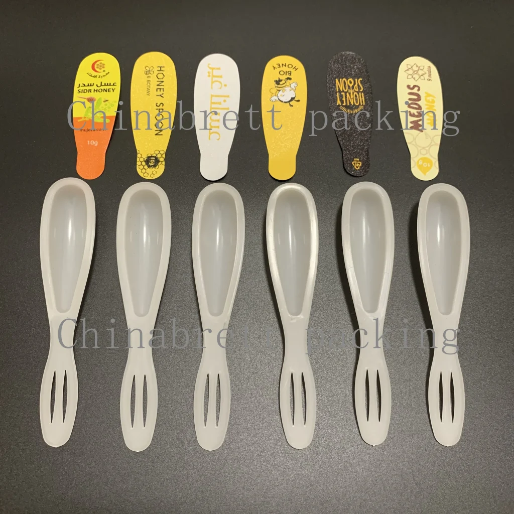 Столовые приборы белого цвета заполняют 7г 10г 10мл мини-ложкой ПП пластиковой мерной ложкой меда