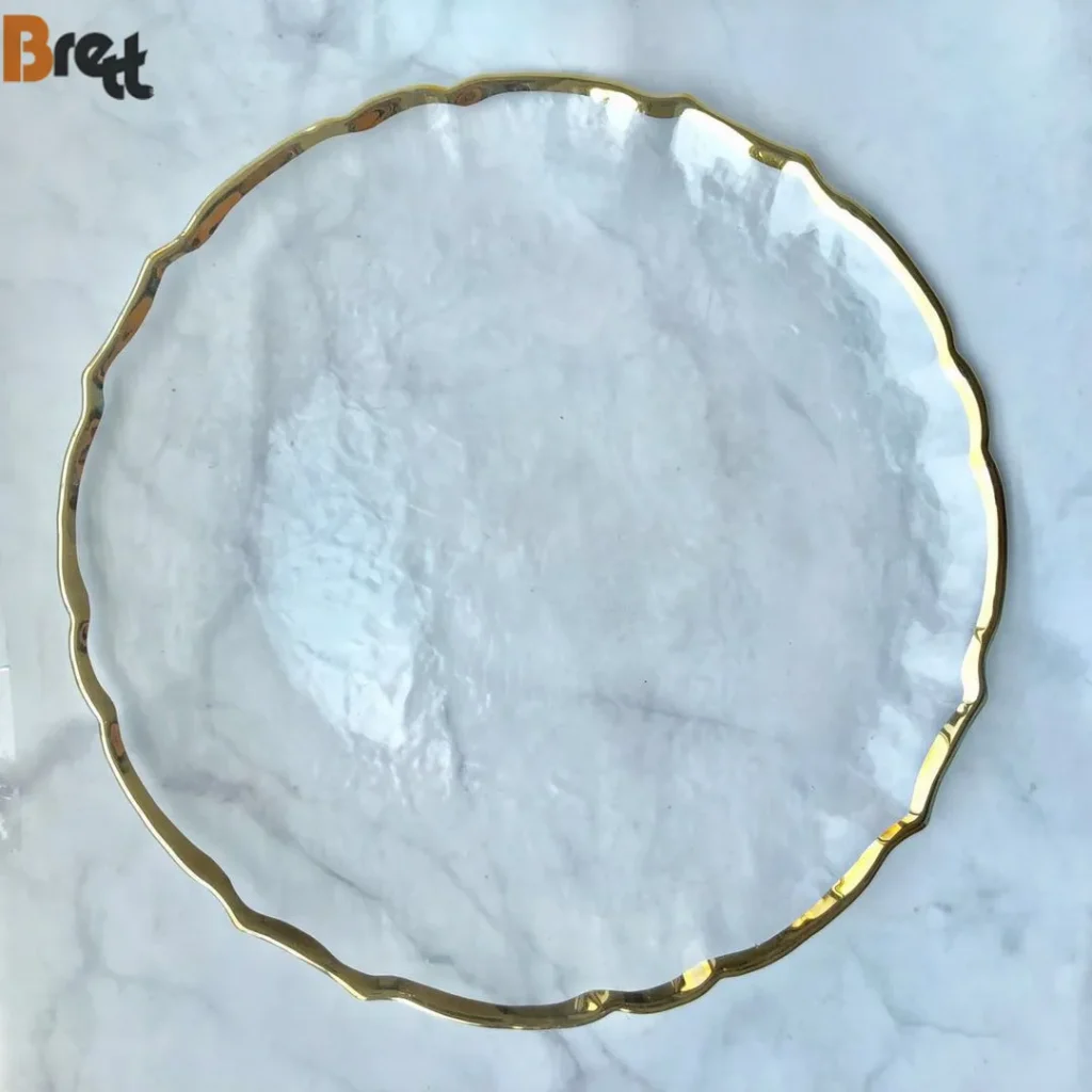 Гуанчжоу Шэньчжэнь, принадлежности для отелей, посуда, стеклянная, серебряная, золотая оправа, зарядное устройство, тарелка под тарелкой, сервировочный поднос