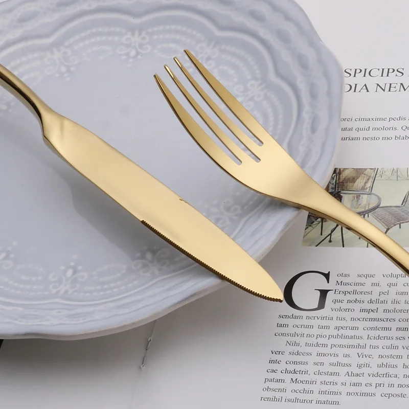 Набор столовых приборов из нержавеющей стали, столовые приборы Kaya, зеркало с покрытием, розовый металл, нержавеющая сталь для свадебных мероприятий, ресторанов, отелей