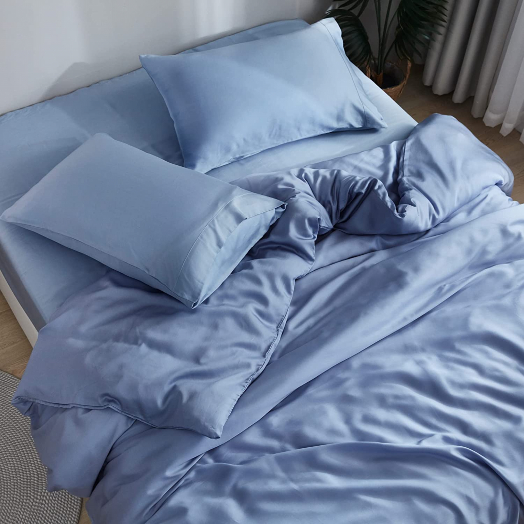 OEKO-TEX Luxury Home 100% Eucalyptus Lyocell Tencel Bed Sheet Set Duvet Cover New Designer Brand 100% Tencel  Bedding Sheet Set