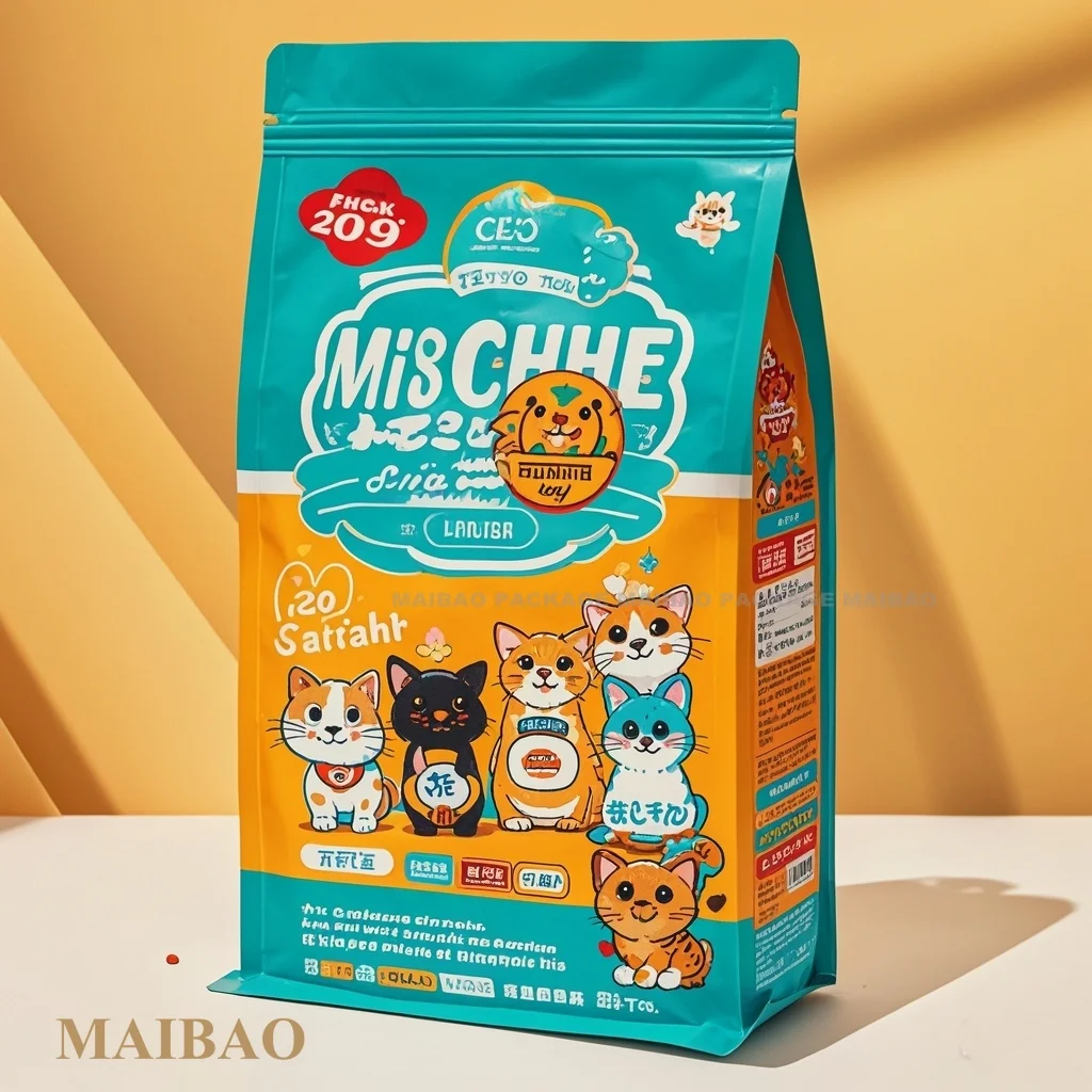 Напечатанная на заказ герметичная упаковка для корма для домашних животных, 3 кг, 12 кг, стоячая майларовая сумка, одноразовая биоразлагаемая пластиковая сумка для упаковки корма для собак и собак