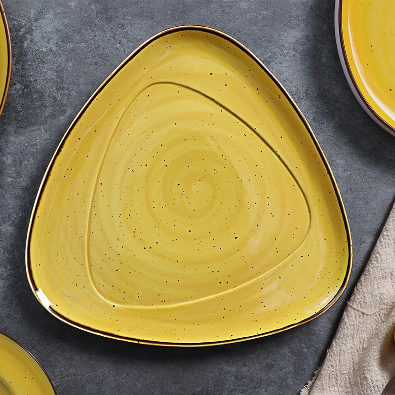 Фарфоровая миска для лапши, 10-дюймовая желтая фруктовая салатница с двойными стенками, большая керамическая чаша для ресторана