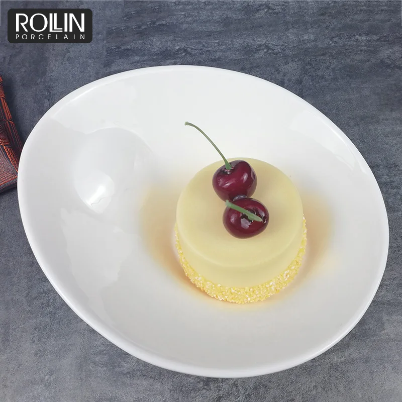 Отель Ресторан Белый Китай Предметы домашнего обихода Керамическая чаша Ваза для фруктов Белая миска для ресторана