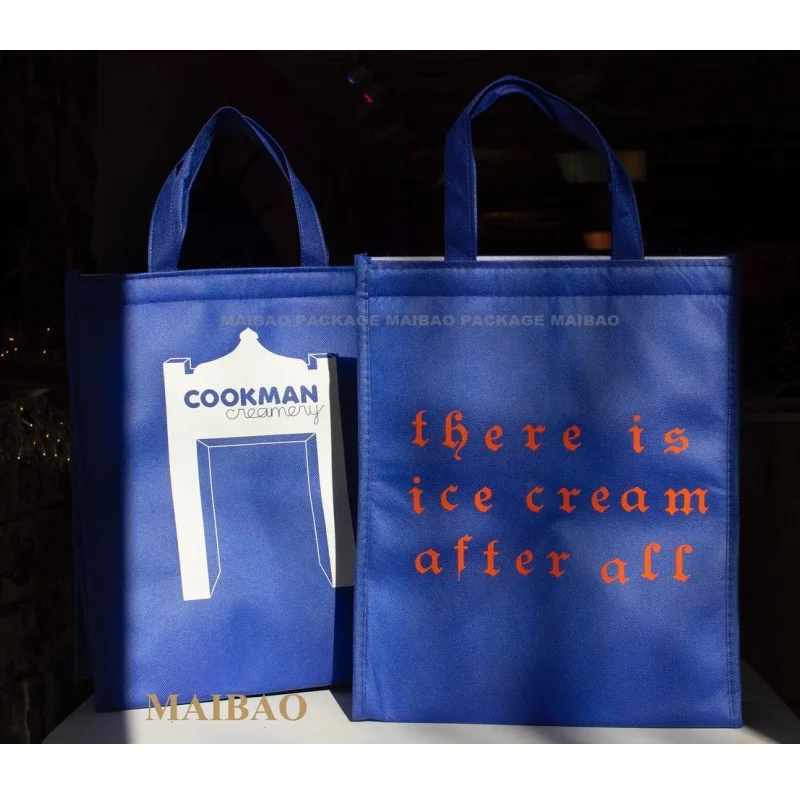 Фабричные водонепроницаемые сумки для доставки еды на вынос, нетканые сумки для торта, мороженого, мягкие нетканые термосумки-холодильники