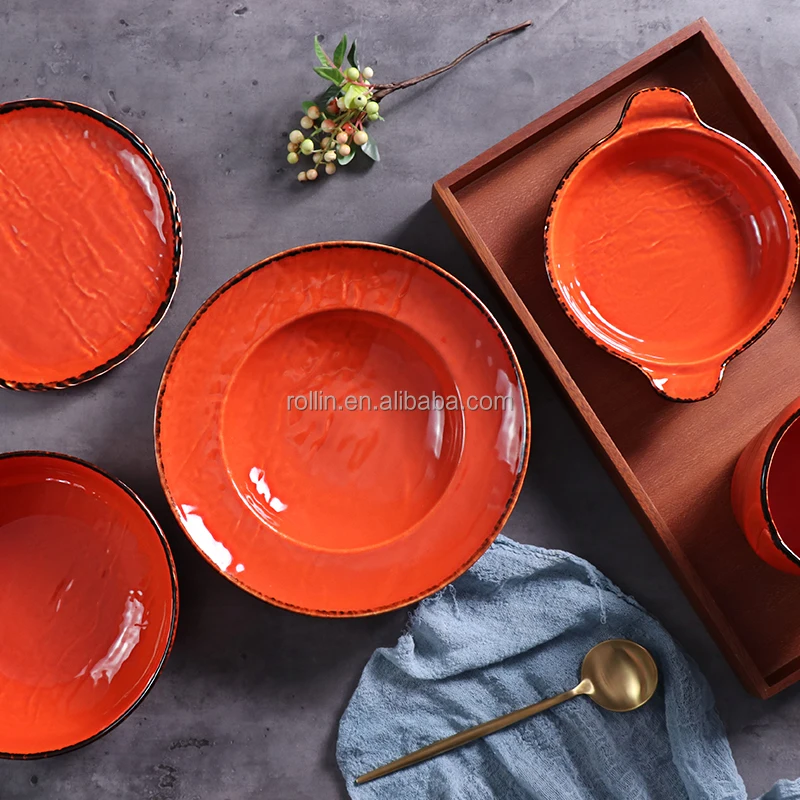 Набор тарелок и мисок Фарфоровые тарелки Набор сервировочной посуды Обеденные наборы для ресторана