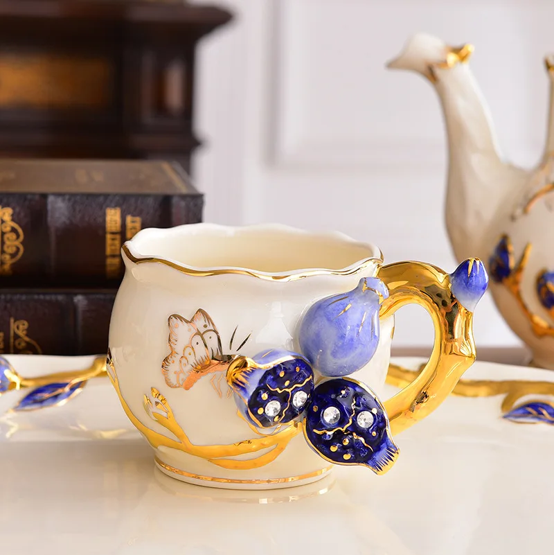 Hot Nordic Luxury Ceramic Coffee & Tea Sets Ceramic Drinkware Set of Table Decoration Home