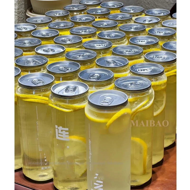 Легкая открытая пластиковая банка с легкой открытой крышкой, герметичная канистра, пластиковая банка для соды для напитков