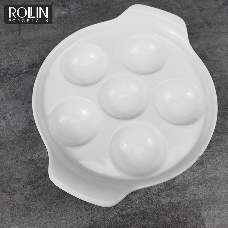 Привлекательная цена, новый тип, индивидуальный противень для выпечки, набор керамических форм для выпечки из фарфора, тарелка для улиток, блюдо для улиток