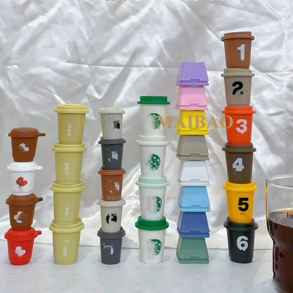 Пластиковая упаковка для кофейных чашек на заказ, пластиковые капсулы для шоколада, чая, кофе, муки, чашки, 2 г, 5 г, 10 г