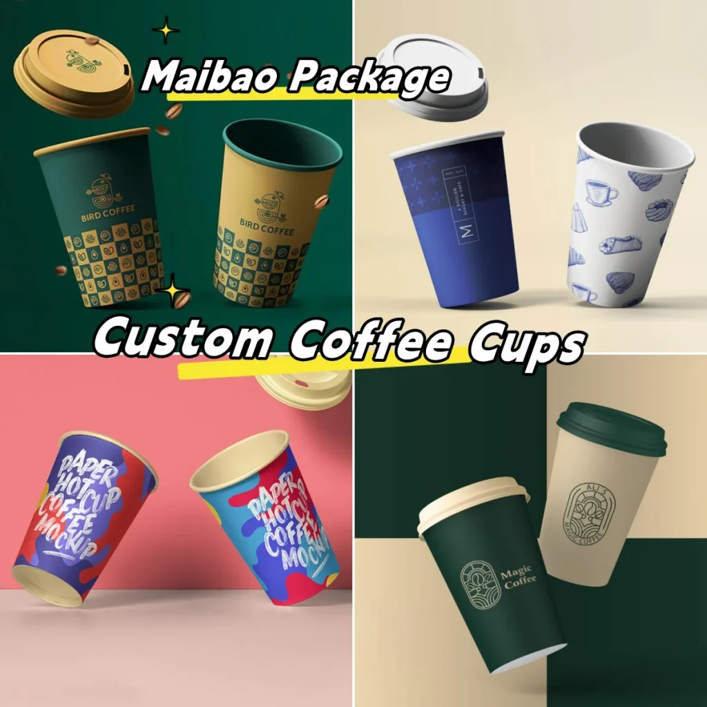 Изготовленный на заказ логотип с двойными стенками, упаковка для горячих напитков, биоразлагаемая, одноразовая, 9 унций, 16 унций, бумажная кофейная чашка, 8 унций