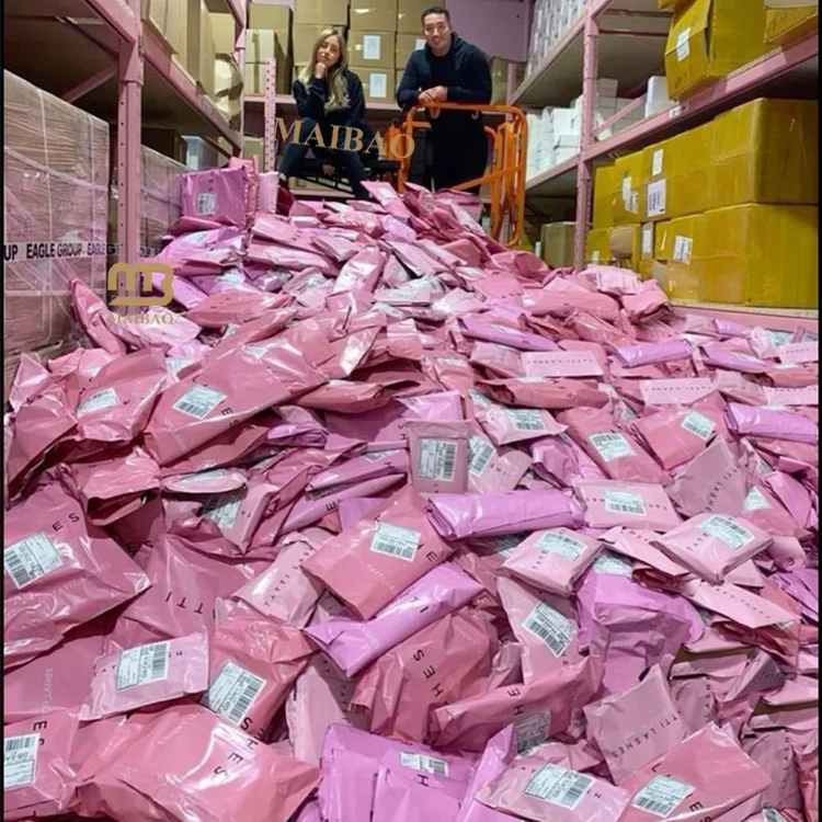 Биоразлагаемый почтовый курьерский полиэтиленовый почтовый мешок, сумки для доставки одежды на заказ, пластиковый полиэтиленовый почтовый упаковочный мешок для одежды