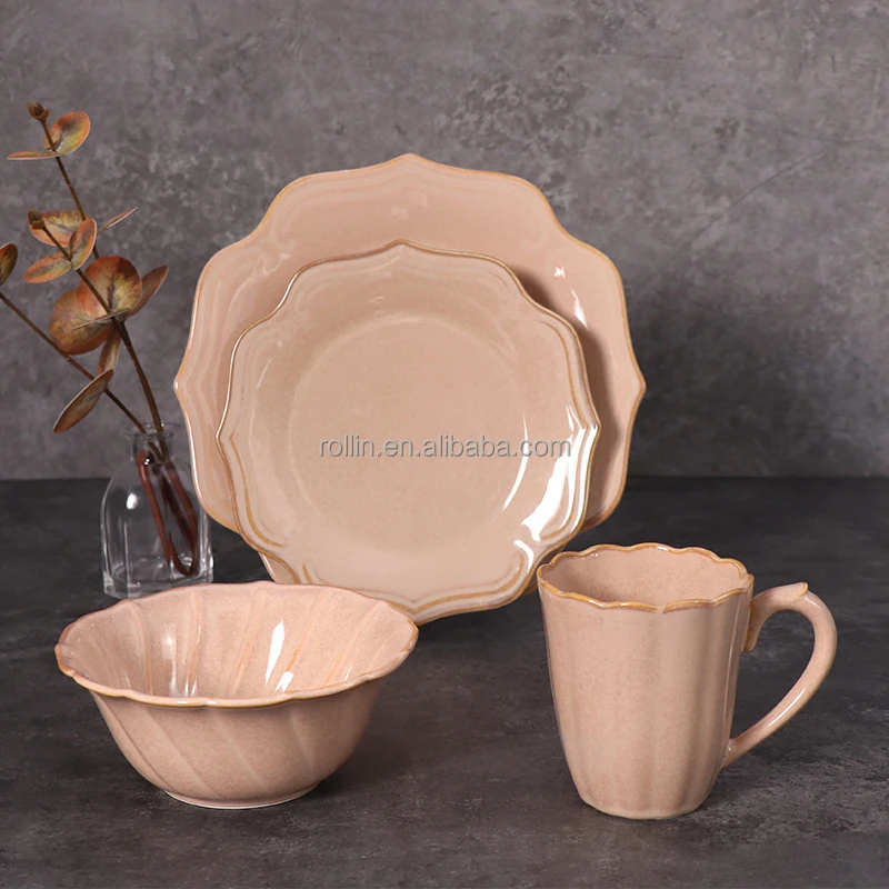 Дизайнерский обеденный сервиз Наборы столовой посуды оптом Другая посуда Рестораны Фарфоровый набор посуды на 12 человек