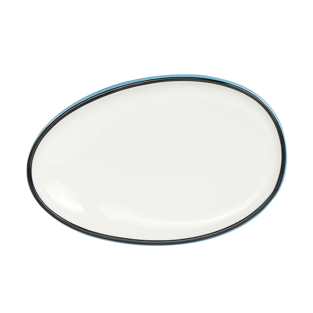 Привлекательная цена, новый тип фарфоровой овальной керамической тарелки, супер белая, для дома, отеля, ресторана, производство свадебных столовых сервизов