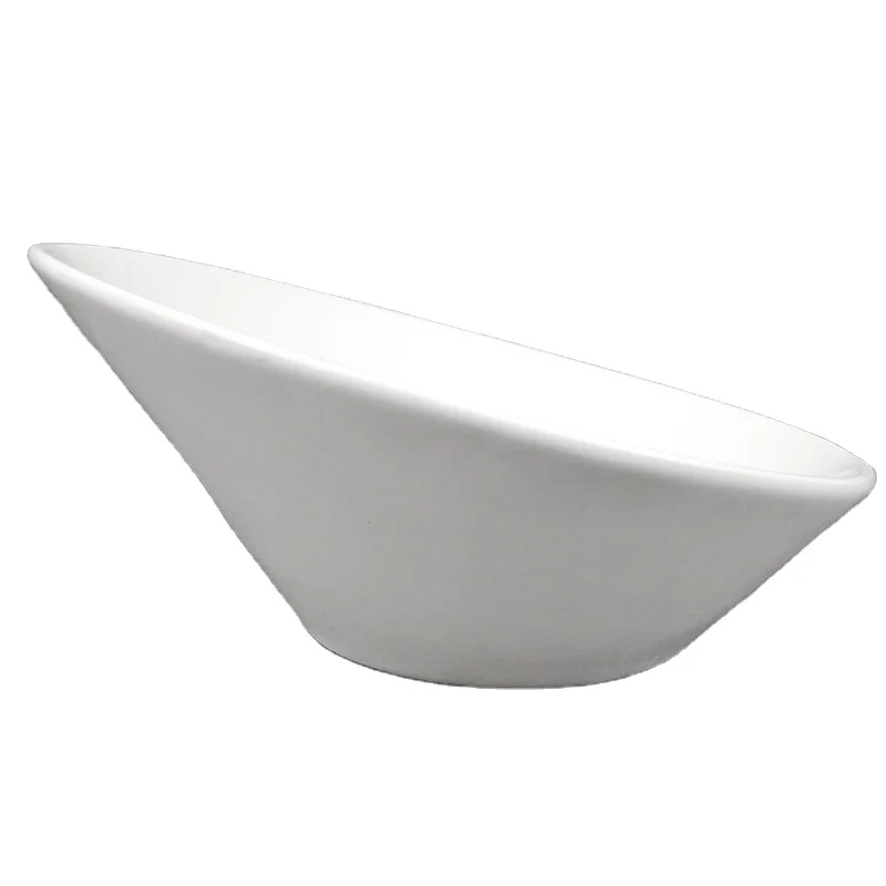 Отель Ресторан Белый Китай Предметы домашнего обихода Керамическая чаша Ваза для фруктов Белая миска для ресторана