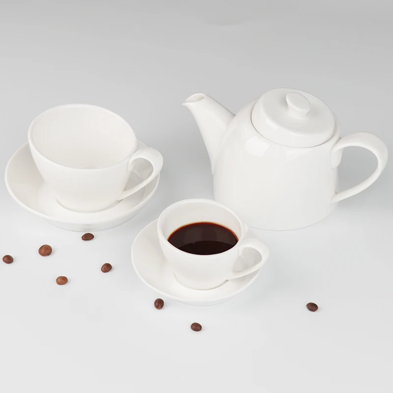 Белый роскошный набор кофейных чашек, арабские фарфоровые чайные чашки и блюдца