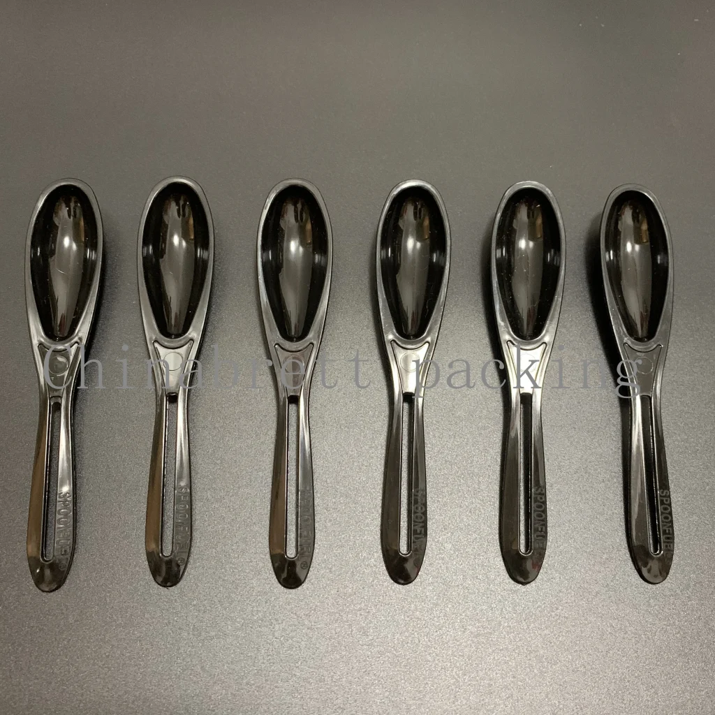 Экологичный одноразовый пластиковый стаканчик без бисфенола-А, 7 г, роскошная черная ложка для меда с фольгированной оберткой, еда, вечеринки, путешествия, свадьбы