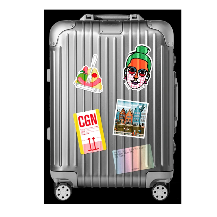 Индивидуальный логотип, водонепроницаемые самоклеящиеся небольшие круглые рулонные виниловые этикетки, дорожная посылка, чемодан, багажная этикетка, наклейки