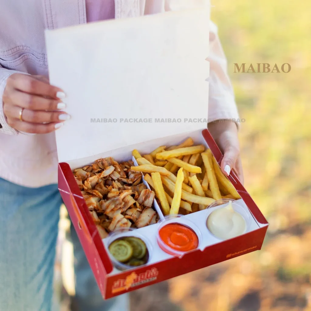 Экологичный ресторан, еда на вынос, бумажные контейнеры для салата, биоразлагаемая одноразовая коробка для упаковки пищевых продуктов с окном