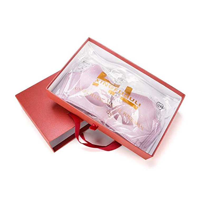 Пользовательская печать логотипа Роскошный бренд Мужская одежда Футболка Упаковка Коробка для доставки Женский сексуальный бюстгальтер Упаковочные бумажные коробки для нижнего белья