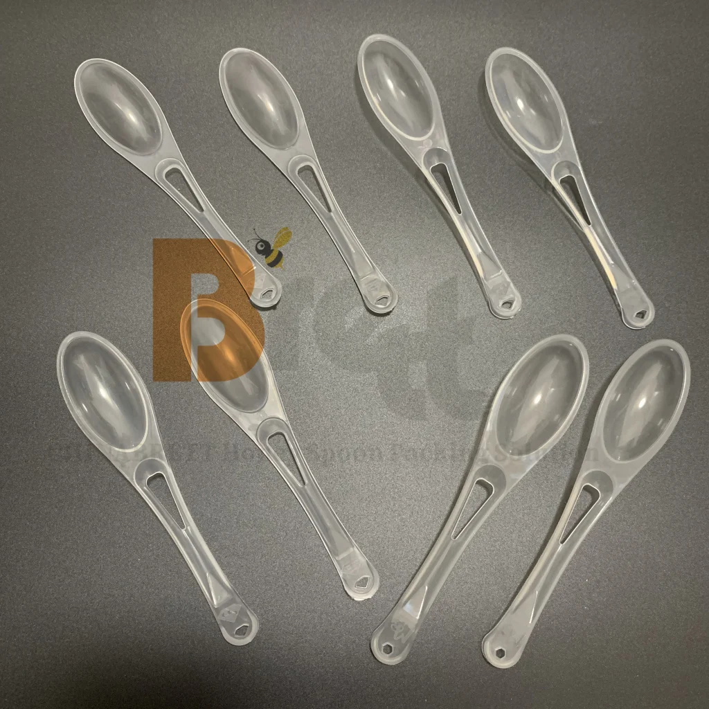 Лидер продаж Brett Manufacturing, одноразовая пластиковая ложка для меда, не содержащая бисфенола-А, нестандартные размеры 7 г, 10 г, 12 г, 15 г для путешествий, свадьбы